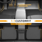Floor Mats for Toyota Camry 2018 2019 2020 2021 2022 2023 2024(FWD ONLY), (Non Hybrid & AWD) 2022 Camry Floor Mats, 1st & 2nd Row & Cargo Liner, TPE Anti-Slip Waterproof Car Accessories
