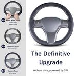Steering Wheel Cover for Tesla Model 3(2017-2023) Model Y(2020-2024), Steering Wheel Accessories for Tesla Model 3/ Y