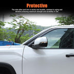2PCS Side Door Mirror Cover for Toyota Tundra 2022-2025/ Sequoia 2023-2025, Car Exteror Rear View Mirror Housing Protector Cover Cap (Only for versions with turn signals) (White)