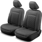GIANT PANDA 2PCS Front Car Seat Cover for Toyota Rav4 Camry Highlander Corolla Prius Corolla Cross Venza Avalon, Faux Leather