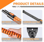 Extendable Snow Brush and Ice Scraper for Car, 30"-35"-39" Adjustable Long Handle & 4.3" Ice Chipper, 360° Pivoting Brush Head & Comfortable Antiskid Grip