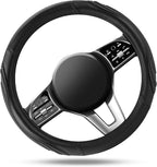 Road Comforts Car Steering Wheel Cover - Microfiber Leather Steering Wheel Wrap Sports 14.5-15 Inch Steering Wheel Cover Non-
