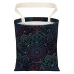 Cute Car Trash Can, Hanging Canvas Car Back Seat Organizer and Storage Bag, Funny Car Trash Bag For Travelling, Outdoor Mandala Dark Pattern