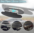 Sun Visor Mirror Covers and Base Replacement, Driver/Passenger Side Visor Vanity Mirror Housing Caps with Makeup Caps for Porsche 996/997-911 986/987 for Boxster for Cayman 1996-2010