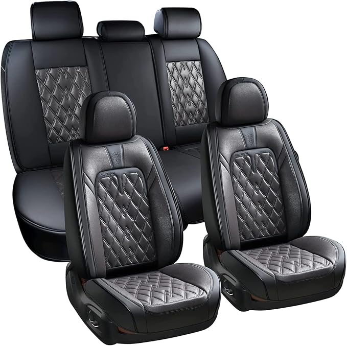 Coverado Car Seat Covers Full Set, 5 Seats Covers for Cars, Car Seat Covers Front Seats Back Seat Covers, Car Seat Protector 