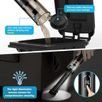 Car Vacuum, Handheld Vacuum Cordless with 14000PA Powerful Suction with LED Light, Air Duster 2-in-1,Low Noise Rechargeable P