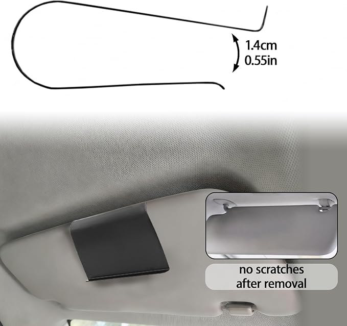Car Air Freshener Visor Clip Compatible with Drift Car Air Freshener, Auto Accessories, Vehicle Sun Visor Metal Clip, Black, 
