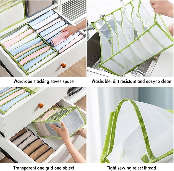 3PCS Wardrobe Clothes Organizer - Foldable Closet Drawer Organizer for Clothes, Portable Closet Organizers and Storage Bins, 