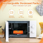 5 Packs 100g Rechargeable Desiccant Moisture Absorbing Bag for Storage Bin Silica Gel Dehumidifier Bag Reusable Indicating