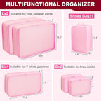 Packing cubes for Travel, CALACH Luggage Organizer Bags 6 Set Packing Cubes for Suitcases Travel Essentials for Carry on Mesh