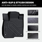 LASFIT Floor Mats & Cargo Mat with Backrest Mat for Honda HRV 2026 2025 2024 2023 Sport/LX/EX-L & for Acura ADX 2025-2026, All Weather TPE Custom Fit HR-V Floor Liner Accessories Full Set, Black