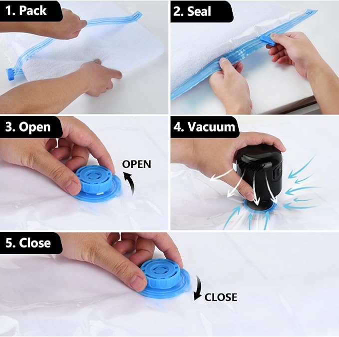 Electric Pump for Vacuum Storage Bags Travel Vacuum Pump for Various Vacuum Seal Bags Portable Vacpack Air Pump for Compressi