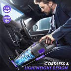 Handheld Vacuum Cordless, 15000PA Strong Suction Hand Held Car Vacuum Cleaner Rechargeable, Portable Hand Vacuum with Multi-N