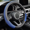 KAFEEK Steering Wheel Cover, Universal 15 inch, Microfiber Leather Viscose, Breathable, Anti-Slip,Warm in Winter and Cool in 