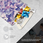 Hanging Car Garbage Bag, Cute Car Trash Can Bag, Automotive Accessories for Women Men Cute Blue Purple Butterfly
