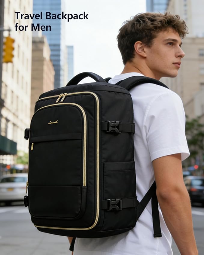 LOVEVOOK 40L Travel Backpack Carry on Flight Approved, Personal Item Bag with 3 Packing Cubes, Travel Backpack for Women Fits