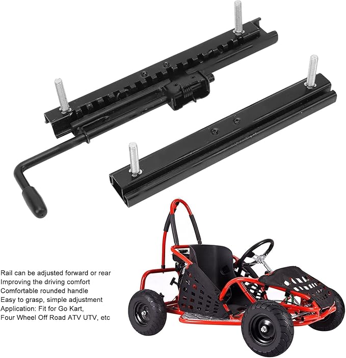 Seat Slide Rails Double Locking Seat Slider 2pcs Seat Slider Track Strong Strength Seat Sliding Fit for Go Kart Four Wheel Off Road Utv