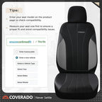 Coverado Automotive Seat Cover Full Set, Front and Rear Seat Covers, Waterproof Leather Seat Covers 5 Seats, Luxury Car Seat 