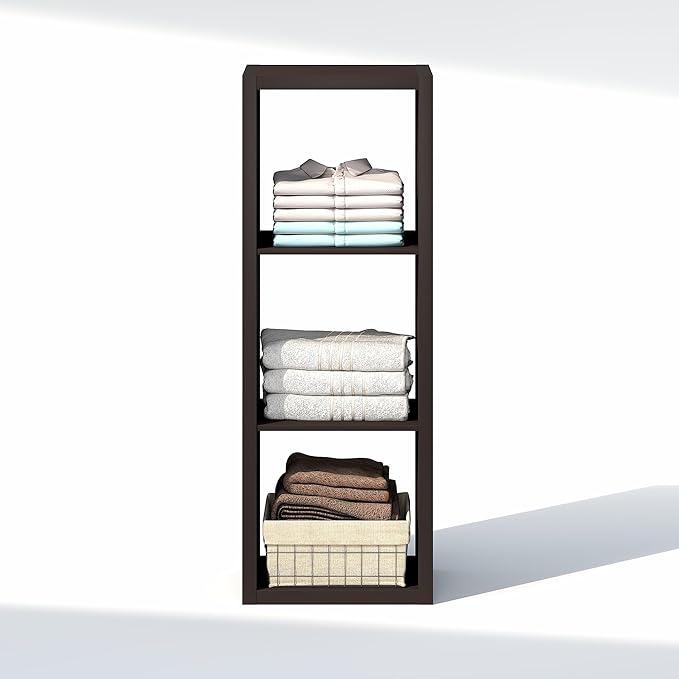 Furinno Cubic Closet Organizers and Storage, 3-Cube Closet Organizer, Open Shelf Closet Storage, Extra Thick Frame for Wardro