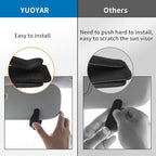 Yuoyar 2 Packs Magnetic Sunglass Holder for Car Visor - Universal Sunglasses Clip for Different Size Eyeglasses - Convenient Interior Car Accessories (Black)
