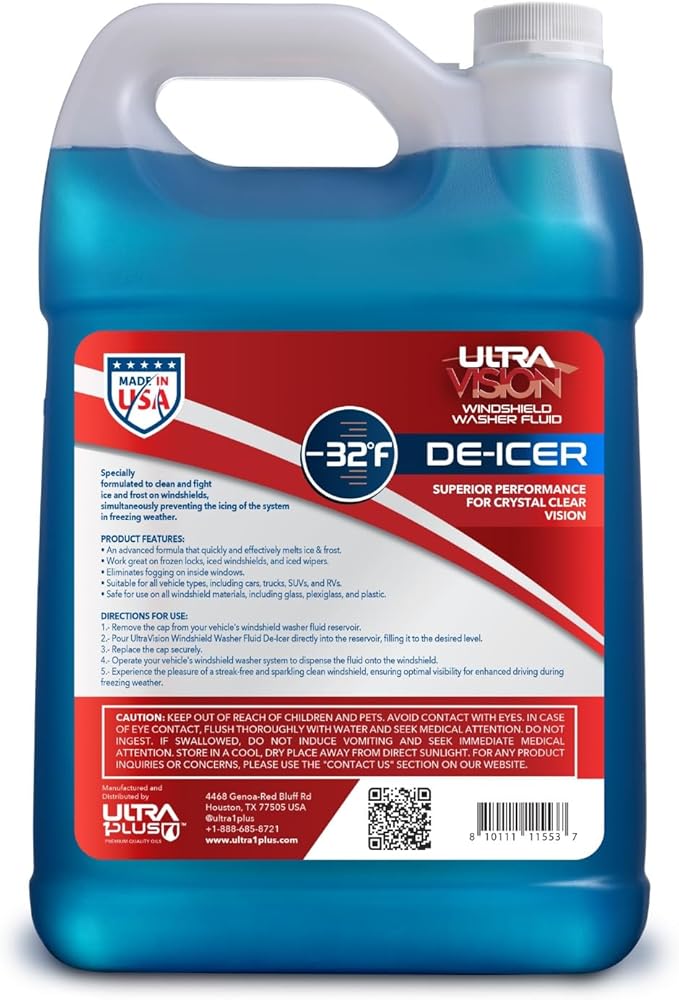 UltraVision Windshield Washer Fluid De-Icer -32F (2 US Gallon (8 QT))