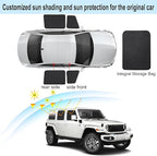 Front Side Half Window Shade Foldable Custom Fit for 2018-2025 Je-ep Wrangler JL Car Window Shades for Side Window Sun Shade UV Protection Heat Insulation for Camping Sleeping 4PCS