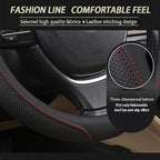 Car Steering Wheel Cover with Durable PU Leather, Universal 15 inch Fit for Car Truck SUV, Breathable Anti Slip Auto Steering Wheel Covers for Men and Women