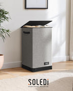 SOLEDI Laundry Hamper with Lid 90L Large & Tall Collapsible Laundry Basket, Clothes Hamper with Bag Removable Easy to Carry, 