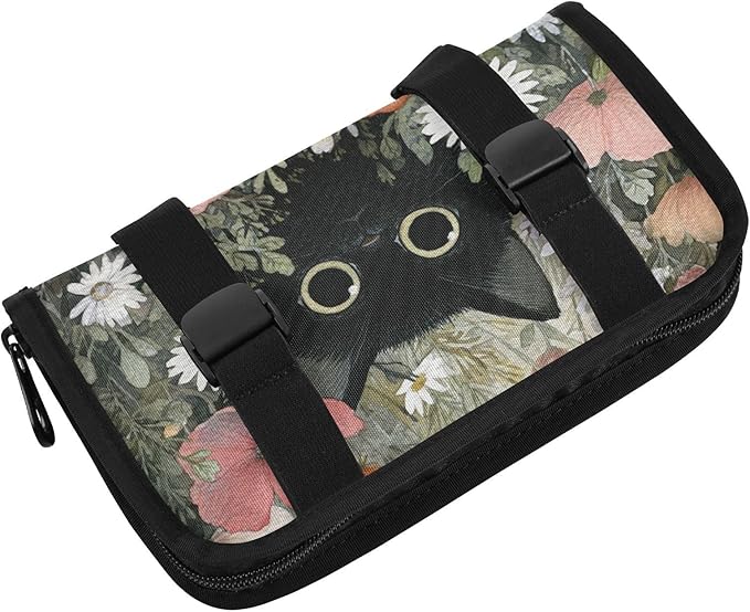 Car Tissue Holder Car Visor Organizer Tissue Box Holder for Car Sun Visor Organizer with Car Vehicle Accessories Essentials Interior for Women Men Black Cat Poppy Daisy