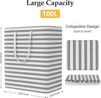 StorageRight Laundry Basket Hamper Large Collapsible Laundry Hamper with Easy Carry Handles，Freestanding Clothes Hampers for 