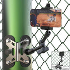 Magnetic Phone Fence Mount for iPhone, PostMount for Mevo Start, GoPro with Two 1/4" Mount Points Flexible Hinge Camera Magnet Holder for Recording Baseball,Softball and Tennis Game