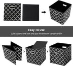 11 Inch Cube Storage Bins , Fabric Cube Organizer Bins with Handle, Foldable Cube Bins for Cloth or Accessary Storage, 11x11x