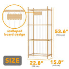 SpaceAid Stuffed Animal Storage Organizer, Wood Animals Zoo Toy Plushies Storage Holder, Large Capacity Plush Toy Cage for Pl