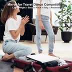 LPHUMEX White Foldable Full Length Mirror for Dance Bag, 33x13 Inch Portable Folding Body Mirror for Dance Travel Wedding Gol