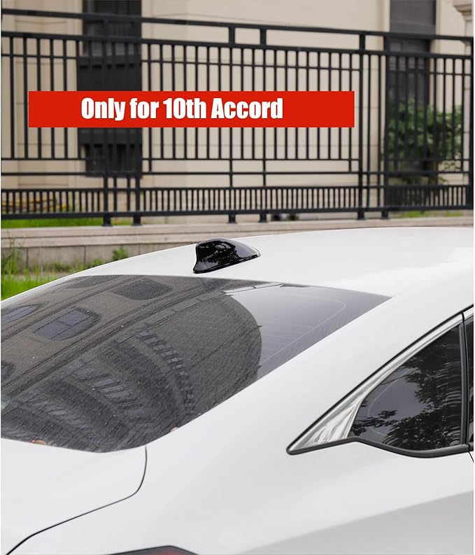 YINGTUU for Honda Accord 2018 2019 2020 2021 2022 Accessories Car Antenna Toppers Car Shark Fin Cover Decoration Exterior Trim Bright Black