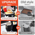 Car Large Cup Holder Expander, 5-in-1 Cupholder Extender with Phone Holder & Swivel and Detachable Snack Food Tray Table for 