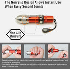 4-in-1 Car Emergency Escape Tool, Spring-Loaded Window Breaker & Seatbelt Cutter with Tungsten Steel Hammerhead, Anti-Slip Lu