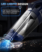 AHNR Handheld Vacuum Cordless, 16000PA Powerful Suction Hand Held Vacuum Dust Busters Cordless Rechargeable with LED Light & 