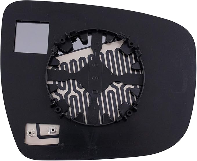 TRQ Driver Side Heated Mirror Glass with Backing Plate Compatible with 2014-2019 Nissan Rogue 2015-2023 Murano 2017-2019 Path