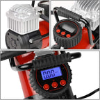 DNA Motoring 12 V 125 PSI LED Flash Light Air Pump Portable Air Compressor Inflator for Cars, Bikes and Balls (TOOLS-00083)