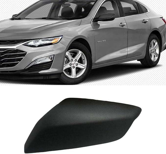 For Chevy Chevrolet Malibu Side Mirror Cover Cap 2016 2017 2018 2019 2020 2021 2022 2023 Right Left Matte Black ABS Plastic Textured Rear View Mirror Covers Caps Replacement 84026842 84026841