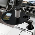 Car Tray & Desk for Laptop, Dual 360° Rotating, Anti-Slip Leather Surface, Steering Wheel Tray, Car Accessories- Compatible with Tesla Model Y/3/S, Ford F150/Explorer/Most Vehicles