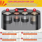 Extra Hanging Car Door Window Drink Coffee Cup Holder with Storage Organizer Tray | Coin Holder Change Organizer Fits Most Vehicles, Trucks Interior Car Gadgets Accessories