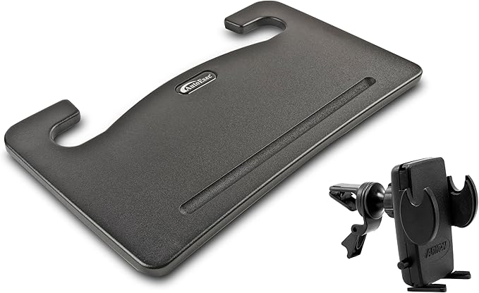 AutoExec Wheelmate Car Steering Wheel Tray Vehicle Desk, Black with Phone Vent Clip