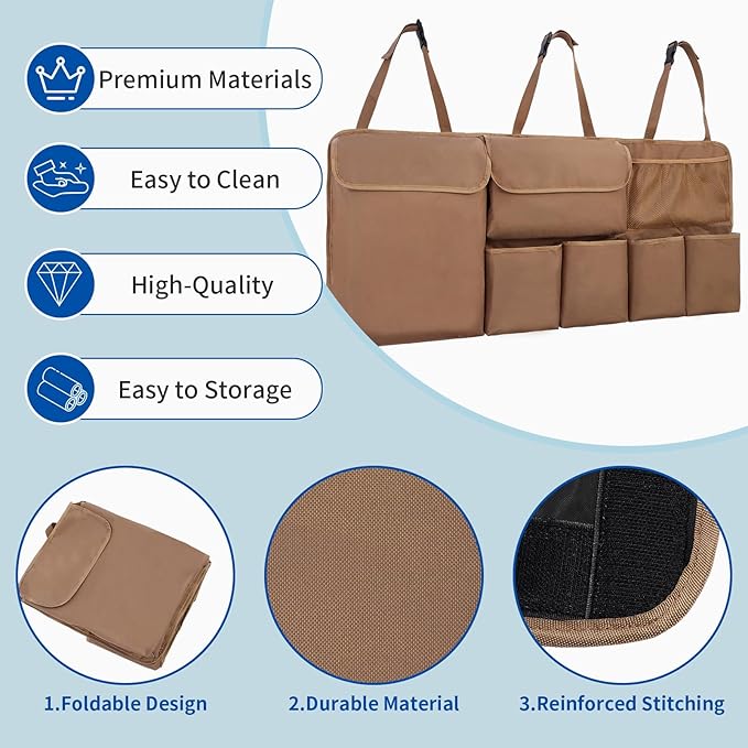 Car Trunk Organizer Backseat Hanging Organizer with Storage Pockets for Subaru Crosstrek, Forester, Outback, Ascent