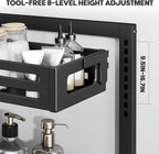 1 Pack Under Sink Organizer,Pull Out Cabinet Organizer with Smooth Cylindrical Rail,Metal Slide Out Drawer for Kitchen Bathro