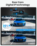 Real 4K Dash Cam Front and Rear, 5.8GHz Wi-Fi GPS, Dual Camera HDR with Top-Level Sensor, 3.3'' IPS Screen, Super Night Visio