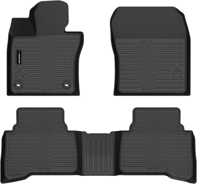 Auxko All Weather Floor Mats Fits for Toyota Prius & Prius Prime 2023 2024 2025 2026 TPE Rubber Liners Accessoires for Prius Odorless All Season Guard Anti-Slip Car Protector Mats Black