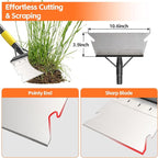 Floor Scraper Long Handle - Weed Scraper Tool,Multifunctional Garden Cleaning Flat Shovel,Heavy Duty Metal Sharp Blade for Lawn Edging,Sidewalk Weeding,Driveway Steps Snow Shovel Ice Removal 60"