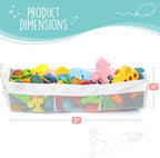 Comfylife Large Bath Toy Organizer – 3 Compartment Bath Toy Holder for Bathtub & Shower – Quick-Dry Mesh with 4 Strong Adhesi